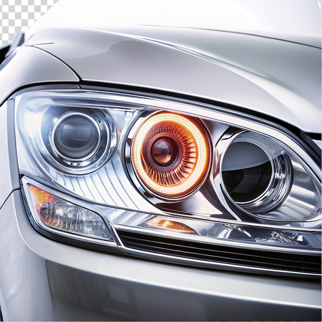 PSD a cars headlight on transparent background