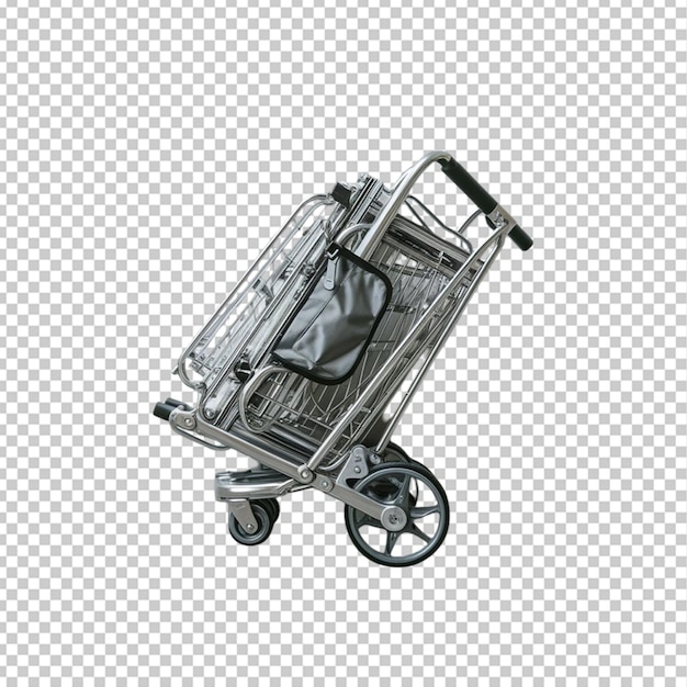 PSD a cart with a wheel that has a wheel on it