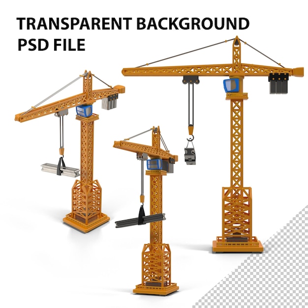 Cartoon Tower Crane PNG