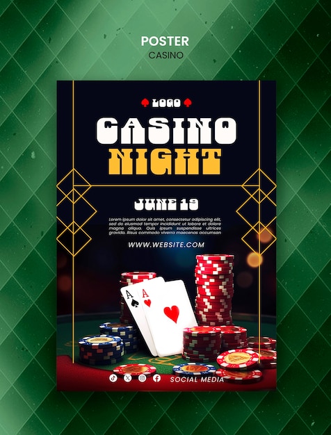 PSD casino template design