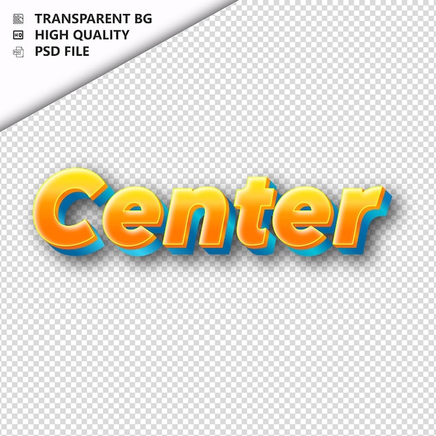 Centermade from orange text with shadow transparent isolated