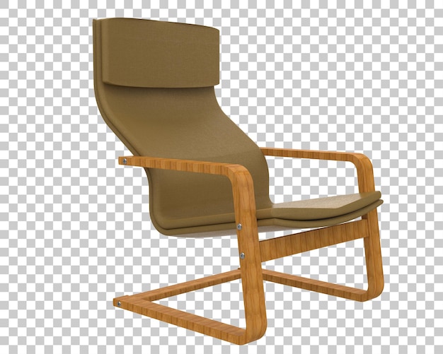 Chair isolated on transparent background 3d rendering illustration