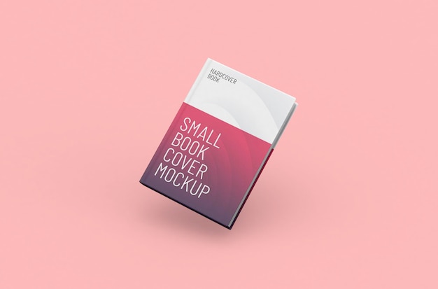 Changeable high quality realistic small hardcover book mockup on a clean background