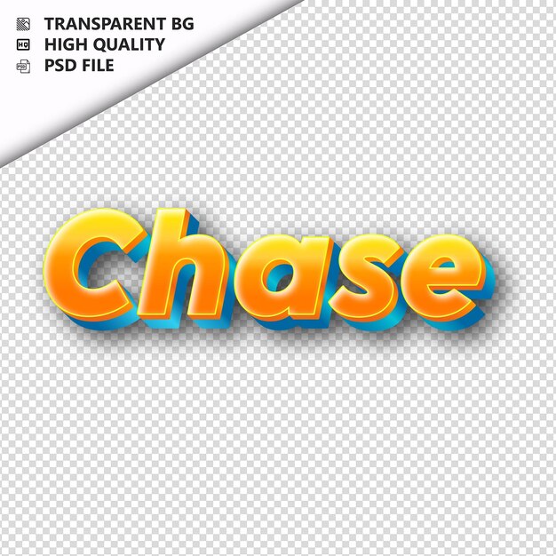 Chasemade from orange text with shadow transparent isolated