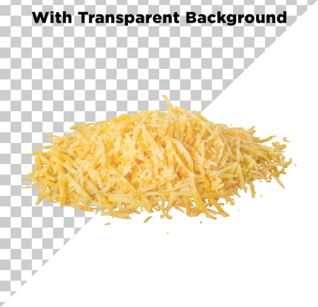 PSD cheese shredded png psd on transparent background