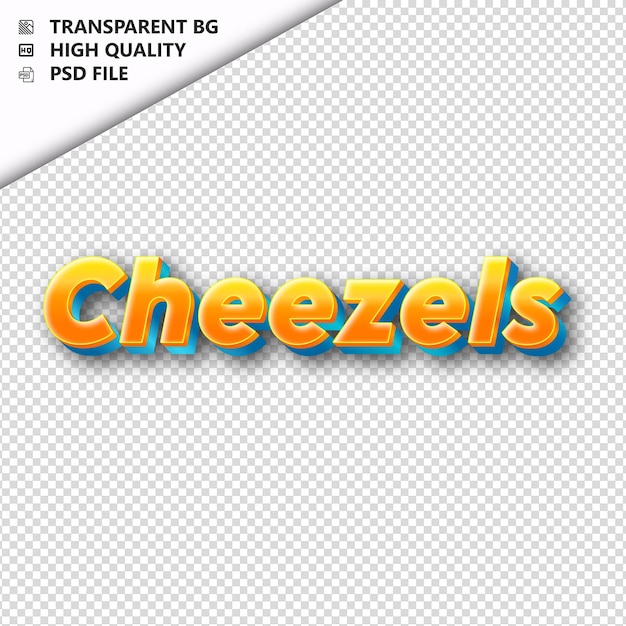 Cheezelsmade from orange text with shadow transparent isolated