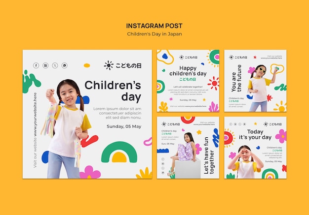 PSD children's day in japan template