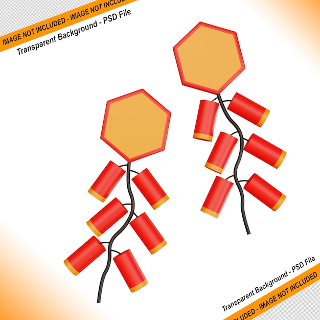 PSD chinees voetzoekerontwerp 3d-rendering voor festivalbehoeften