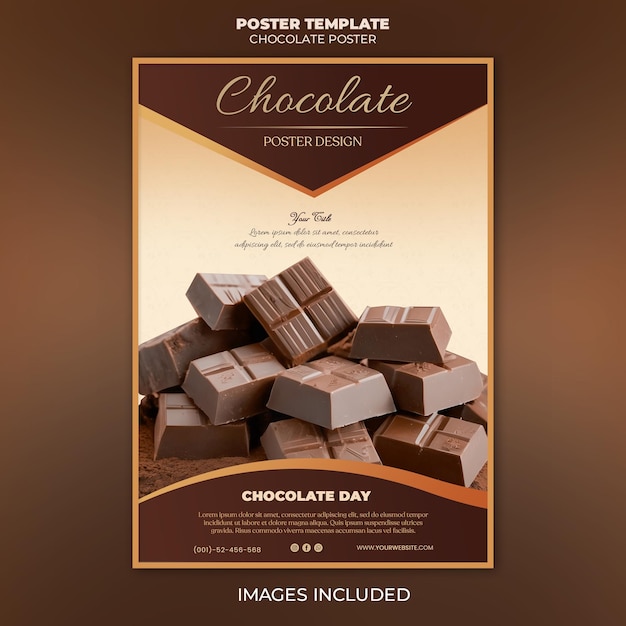 PSD chocolate day creative poster design