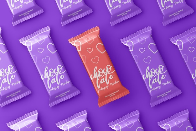 PSD chocolate packaging mockup