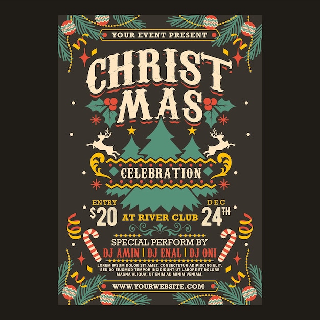 Christmas Celebration Flyer Templates