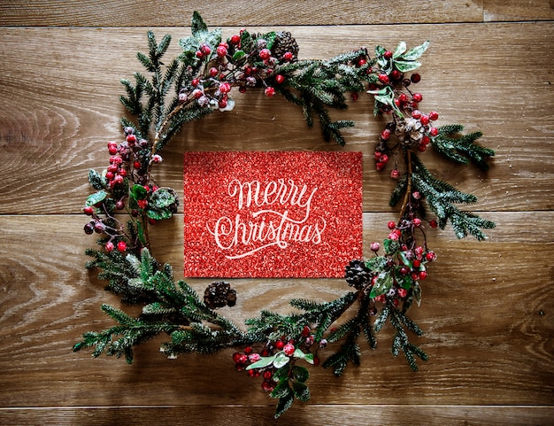 PSD christmas holiday greeting design mockup