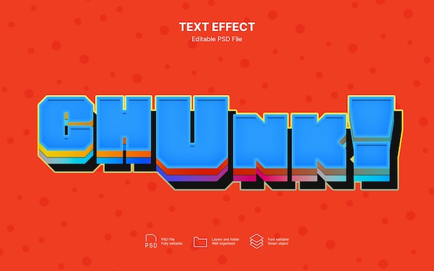 Chunk  text effect