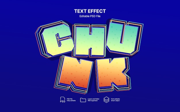 Chunk  text effect