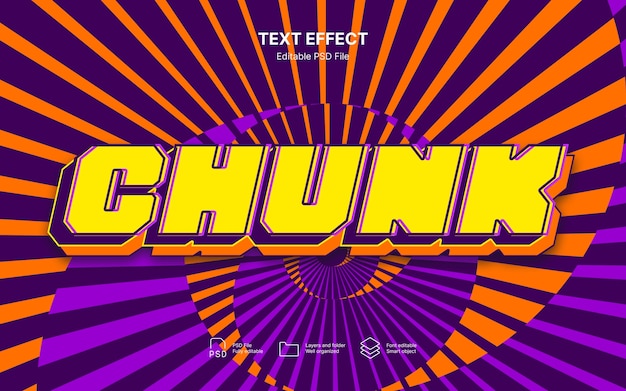 Chunk  text effect