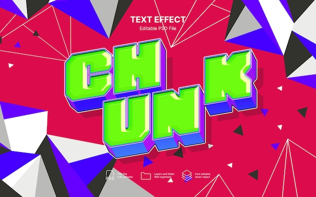 Chunk  text effect