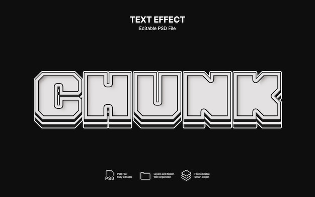 Chunk  text effect