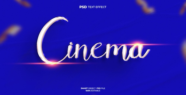 PSD cinema 3d text effect editable