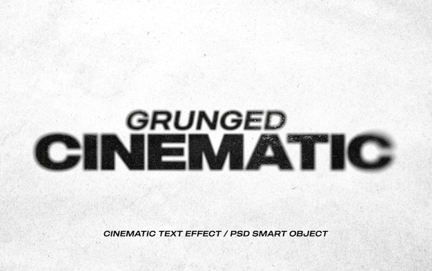 PSD cinematic grunge text effect