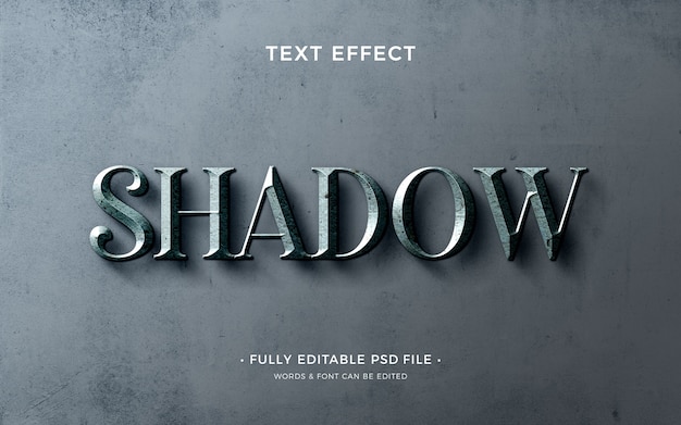 Cinematic text effect grey background