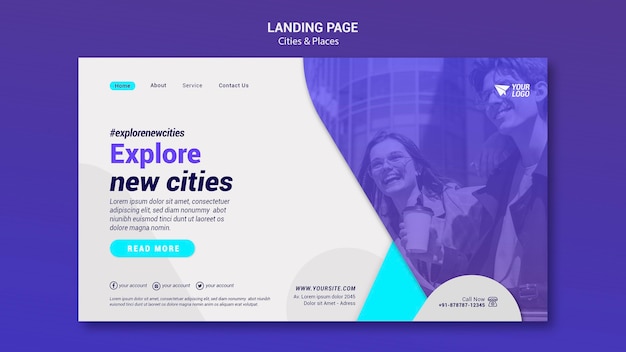 Cities and places landing page