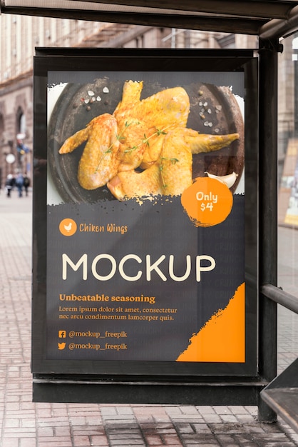 City food billboard mock-up