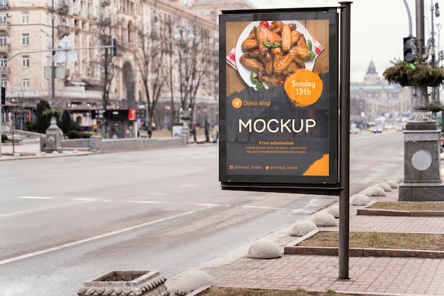 City food billboard mock-up