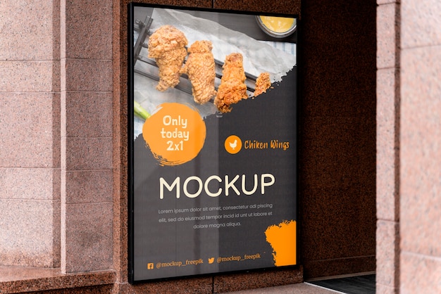 City food billboard mock-up