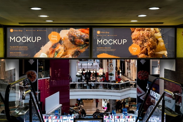 City food billboard mock-up