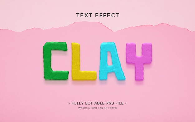 Clay text effect