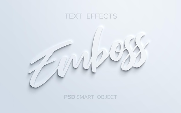 Clean emboss text effect