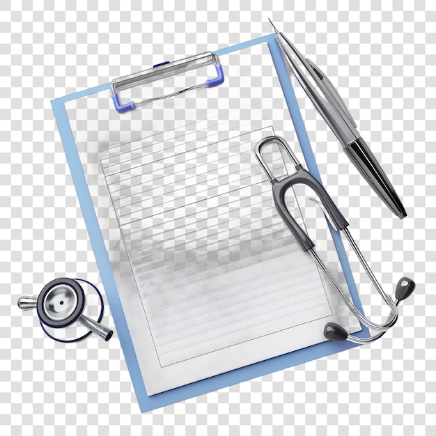 PSD clinical notes transparent background realistic element