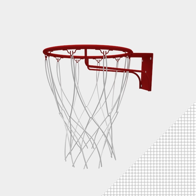 PSD close up on basketball net isolated premium psd