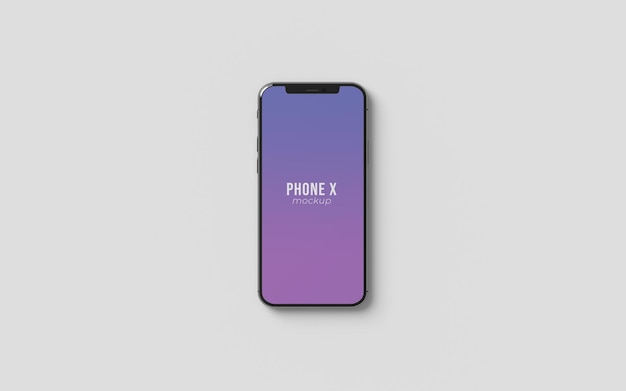 Close up on phone mockup design isolated