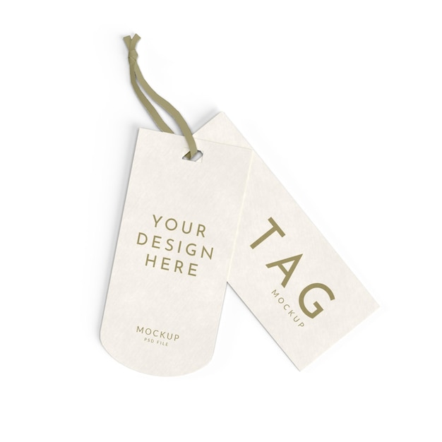 PSD clothing tag mockup