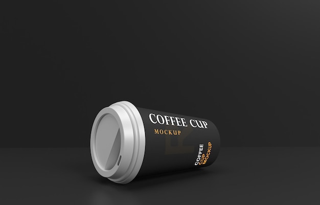 Coffee cup mockup with product stand