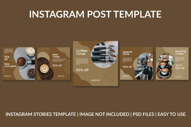 Coffee Instagram Post Design Template