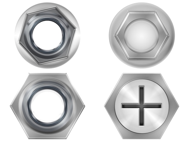 a collection of silver and silver buttons with the number 0 on them