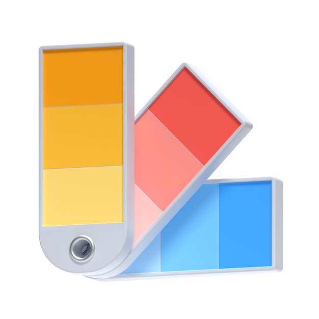 color palette 3D vector icon illustration asset