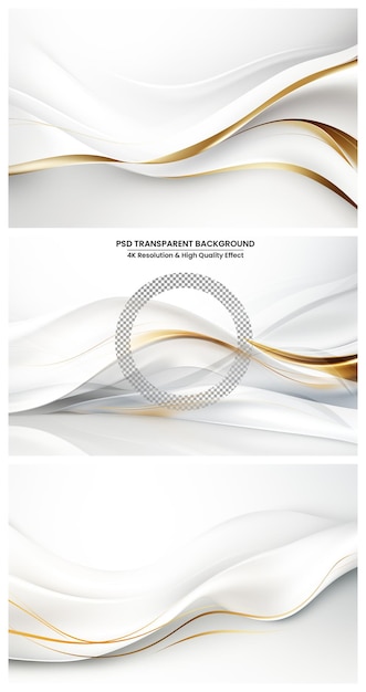 PSD colored light wave on white transparent background