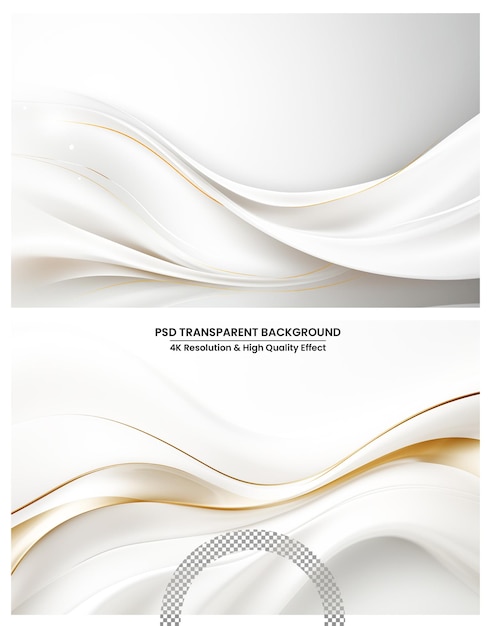 PSD colored light wave on white transparent background