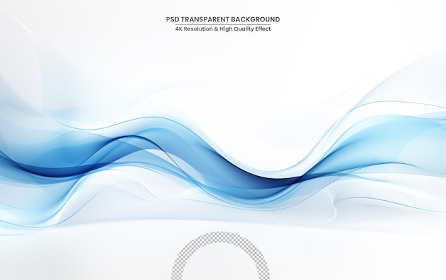 Colored light wave on white Transparent background