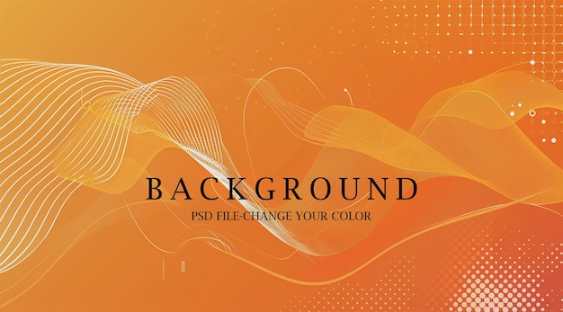 PSD a colorful background with orange and white lines