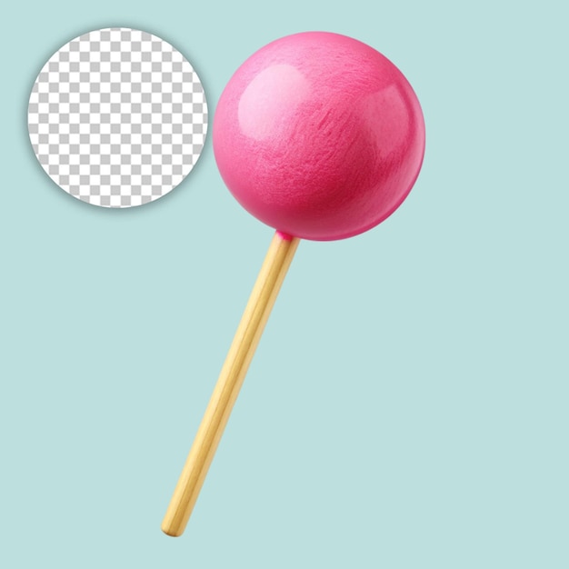 PSD colorful ball lollipop on transparant background