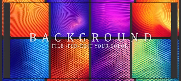 PSD colorful halftone gradient cover design