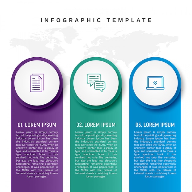 PSD colorful infographic template in banner style