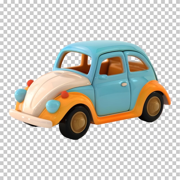 Colorful kids car toy on transparent background highres 8K