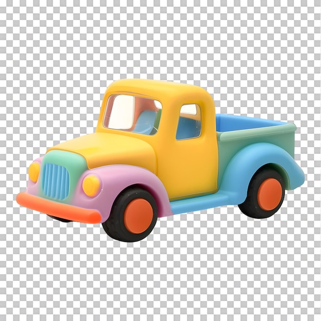 Colorful kids car toy on transparent background highres 8K