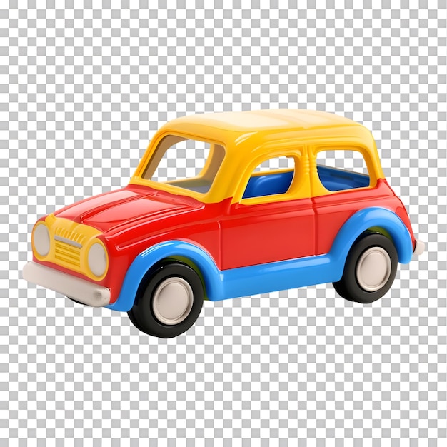 Colorful kids car toy on transparent background highres 8K