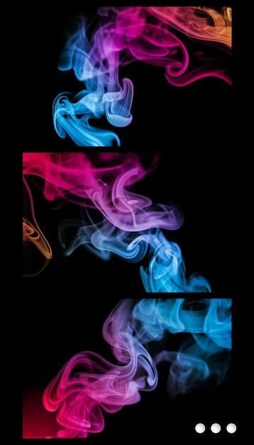 Colorful smoking cigarette making